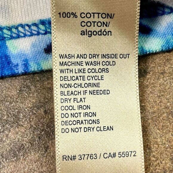 Rafaella Tye Dye Grommet Detail Short Sleeve Top 1X - Picture 8 of 9